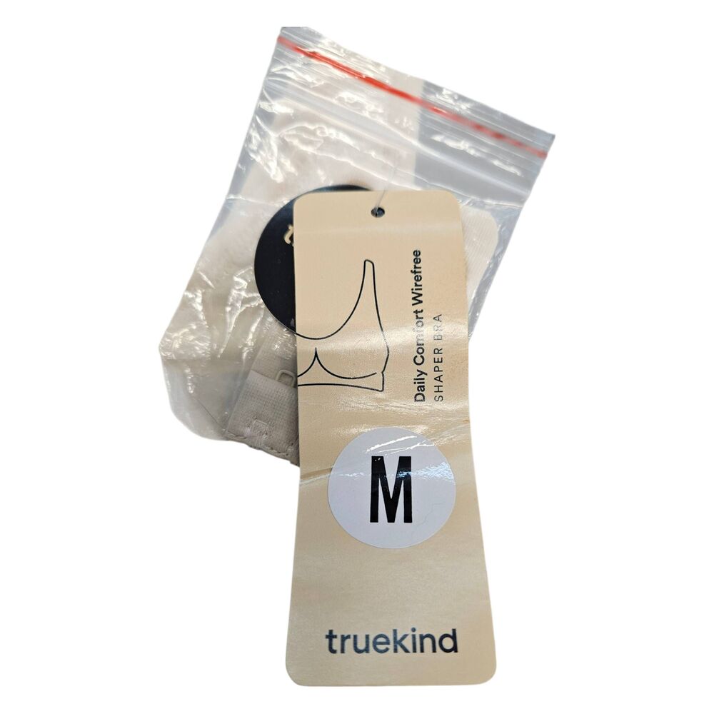 Truekind Beige Daily Confirt wireless Bra Size Medium NEW TAGS - Picture 3 of 7